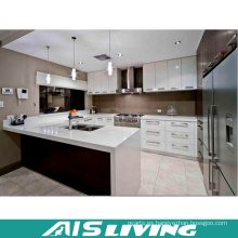 Gabinete de cocina de doble color en forma de U para proyecto (AIS-K255)
